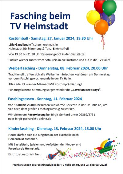 Fasching beim TV