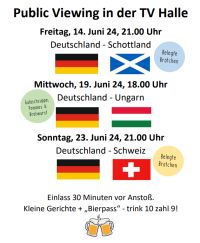 Public Viewing EM 2024 in der TV Halle
